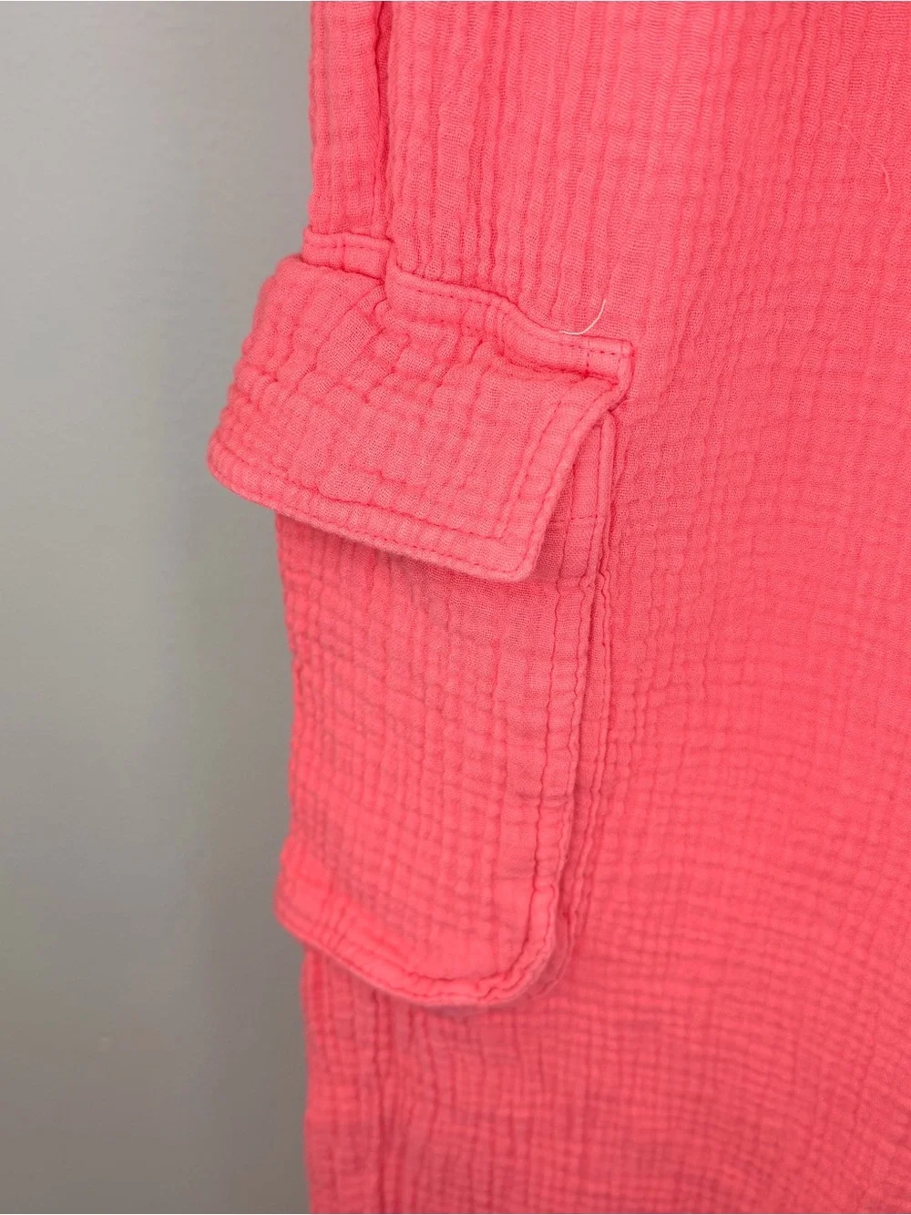 Aerie Gauzy High Waisted Cargo Pants Women’s Size Small Color Haute Coral - Picture 6 of 7